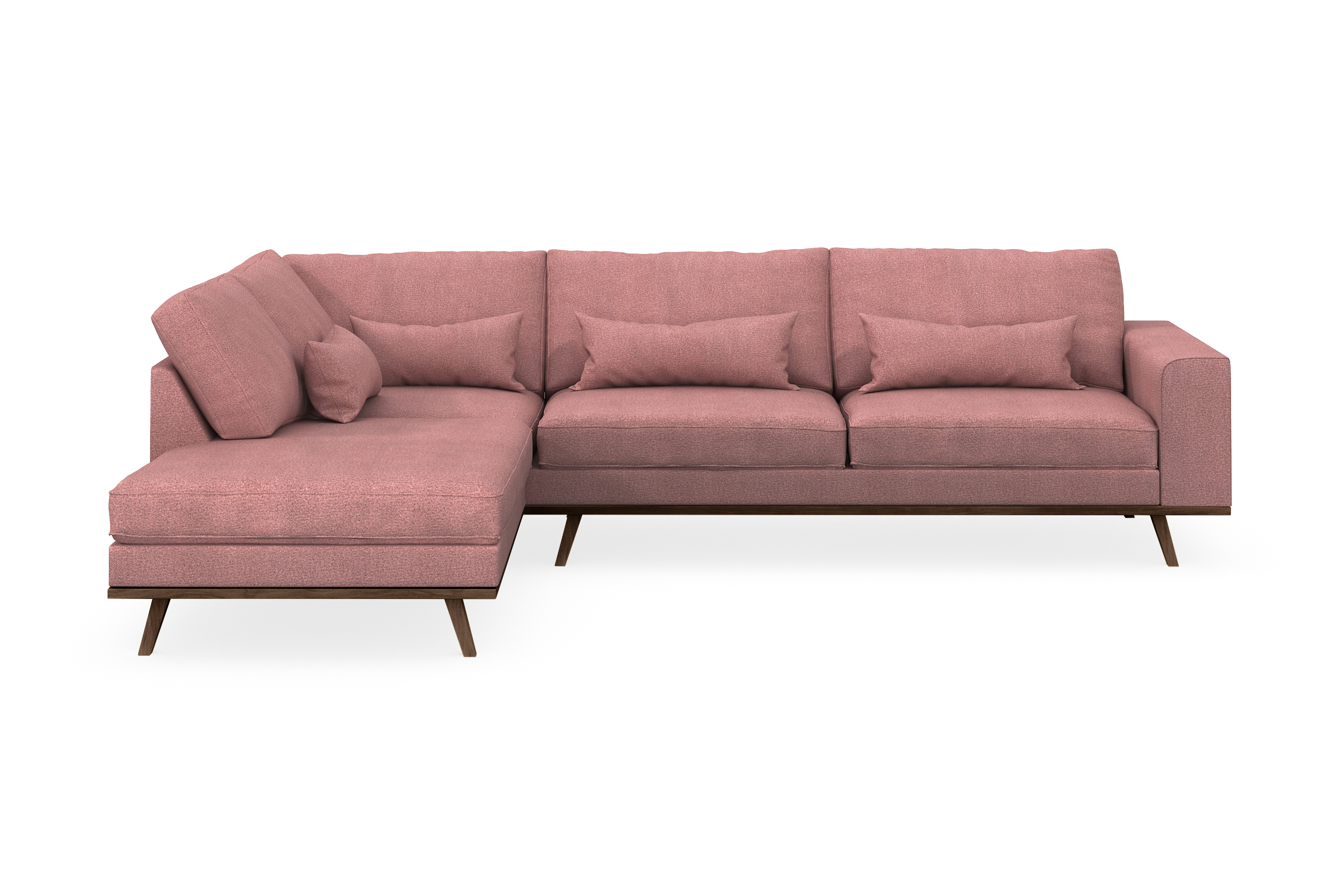 TULSA 2,5-sits L-Soffa Rosa –