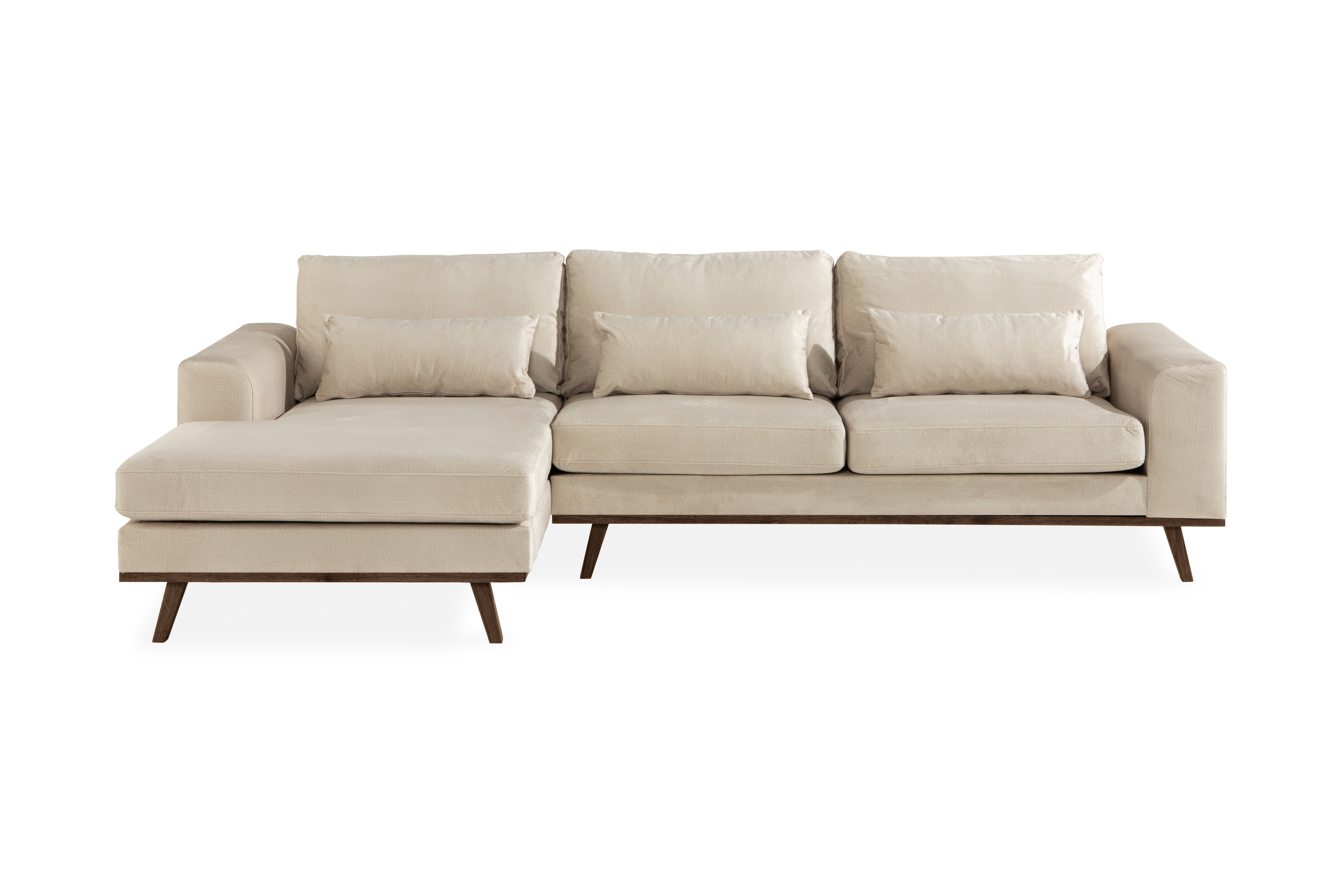 TULSA Divansoffa Sammet Beige –