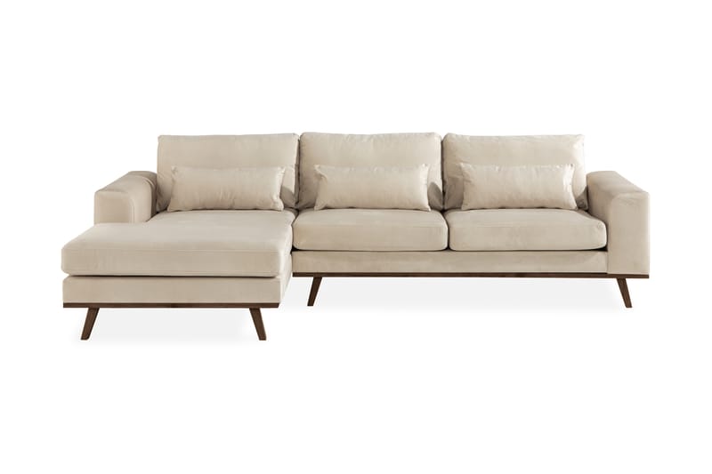 TULSA Divansoffa Sammet Beige - Möbler - Vardagsrum - Soffor - Divansoffa & schäslong