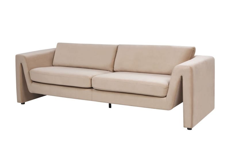 Durran Soffa 3-sits - Beige/Svart - Möbler - Vardagsrum - Soffor - 3-sits soffor