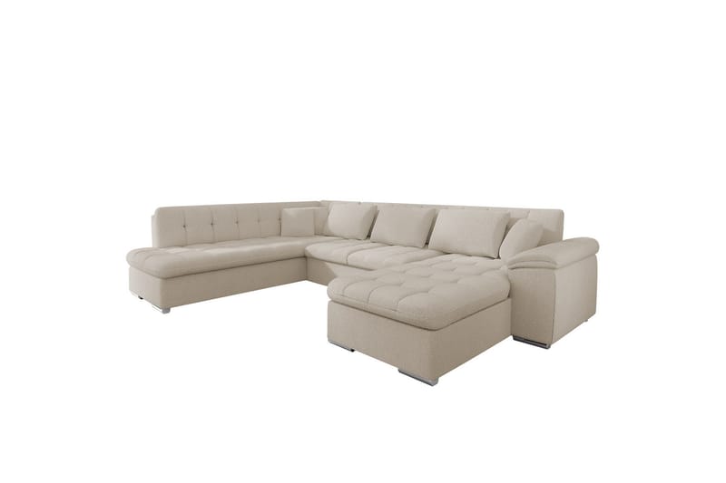 Dynir Soffa med Divan och Schäslong 4-sits - Beige - Möbler - Vardagsrum - Soffor - U-soffor