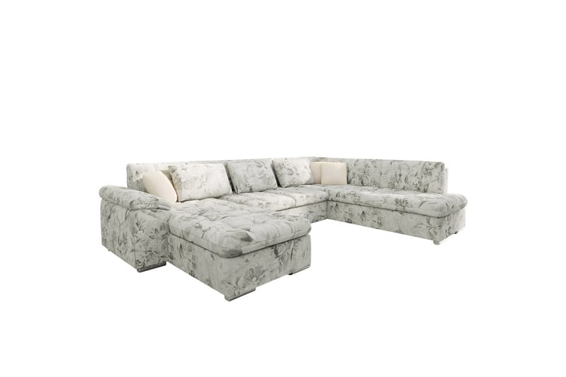 Dynir Soffa med Divan och Schäslong 4-sits - Beige/Flerfärgad - Möbler - Vardagsrum - Soffor - U-soffor