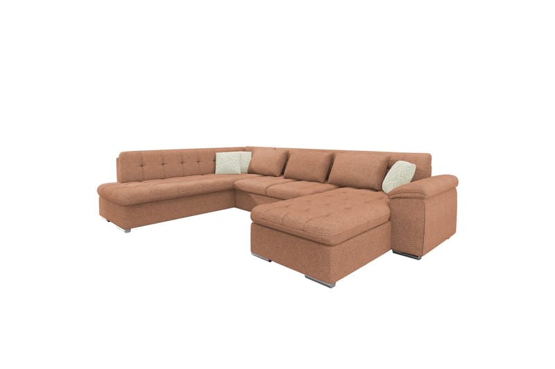 Dynir Soffa med Divan och Schäslong 4-sits - Brun/Beige - Möbler - Vardagsrum - Soffor - U-soffor