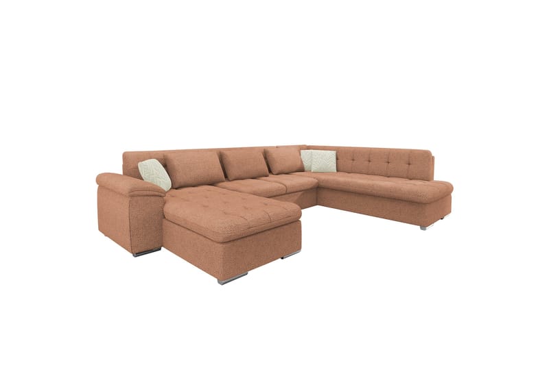 Dynir Soffa med Divan och Schäslong 4-sits - Brun/Beige - Möbler - Vardagsrum - Soffor - U-soffor