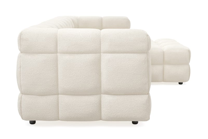 Elise 3-sits Bubblig Soffa med Divan Höger - Beige Teddy - Möbler - Vardagsrum - Soffor - Hörnsoffor