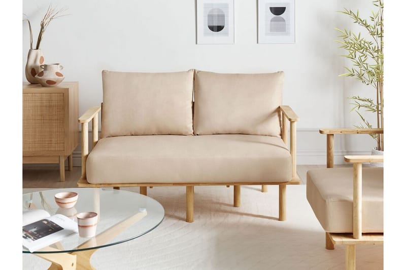 Fadey Soffa 2-sits - Beige/Ljust trä - Möbler - Vardagsrum - Soffor - 2-sits soffor