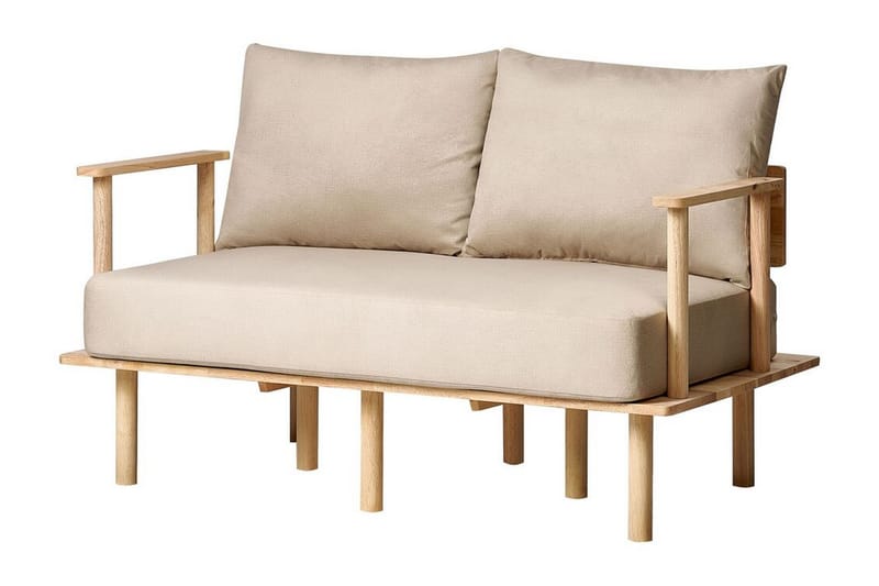 Fadey Soffa 2-sits - Beige/Ljust trä - Möbler - Vardagsrum - Soffor - 2-sits soffor