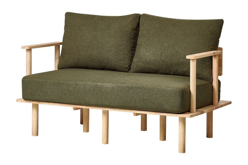 Fadey Soffa 2-sits - Grön/Ljust trä - Möbler - Vardagsrum - Soffor - 2-sits soffor