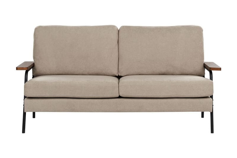 Faris Soffa 3-sits - Beige/Mörkt trä/Svart - Möbler - Vardagsrum - Soffor - 3-sits soffor