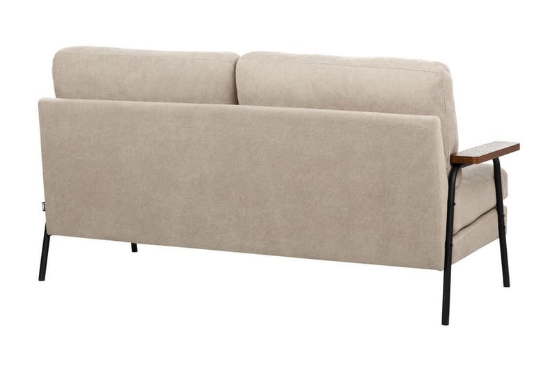 Faris Soffa 3-sits - Beige/Mörkt trä/Svart - Möbler - Vardagsrum - Soffor - 3-sits soffor