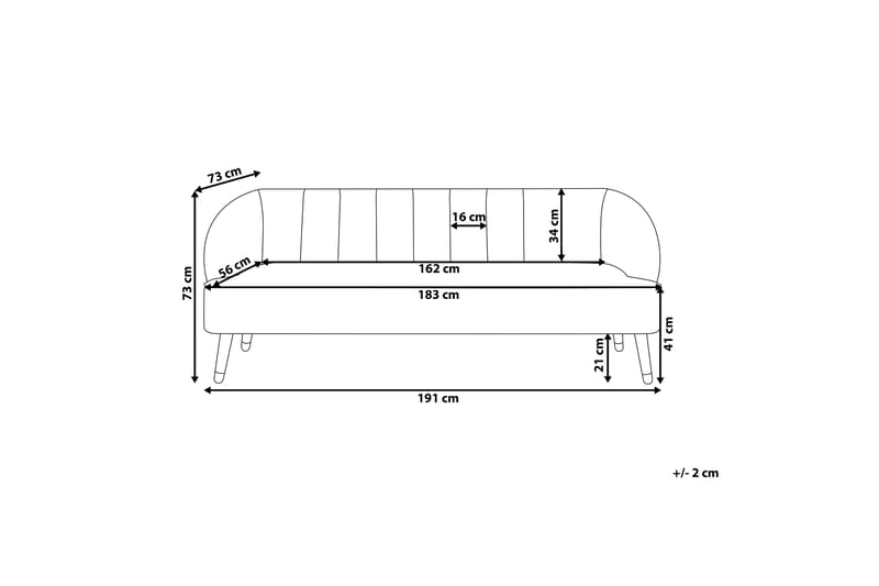 Farrin Soffa 3-sits - Brun/Svart/Guld - Möbler - Vardagsrum - Soffor - 3-sits soffor