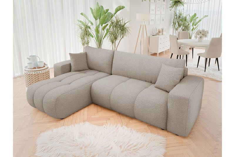 Flo Bäddsoffa med Divan 3-sits - Beige - Möbler - Vardagsrum - Soffor - Divansoffa & schäslong