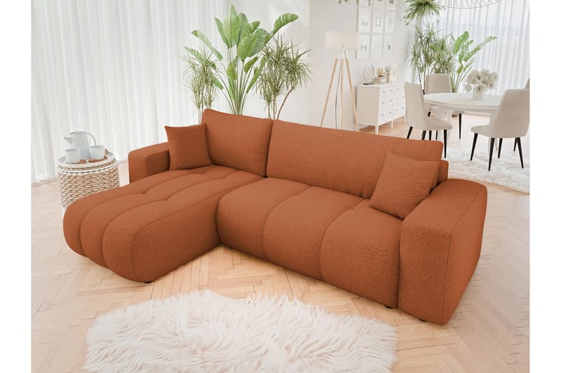 Flo Bäddsoffa med Divan 3-sits - Orange - Möbler - Vardagsrum - Soffor - Divansoffa & schäslong