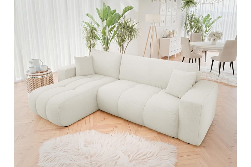 Flo Bäddsoffa med Divan 3-sits - Vit - Möbler - Vardagsrum - Soffor - Divansoffa & schäslong