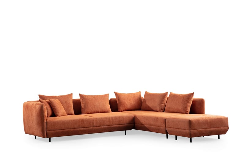 Floransa 4-sits Soffa med Divan Orange - Möbler - Vardagsrum - Soffor - Divansoffa & schäslong