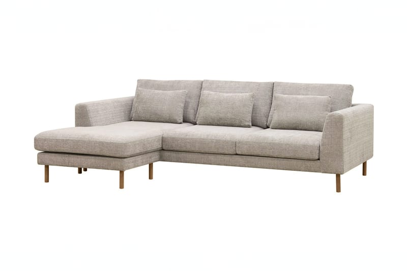 Florenz 3-sits Soffa med Divan Vänster Grå/Beige - Möbler - Vardagsrum - Soffor - Divansoffa & schäslong