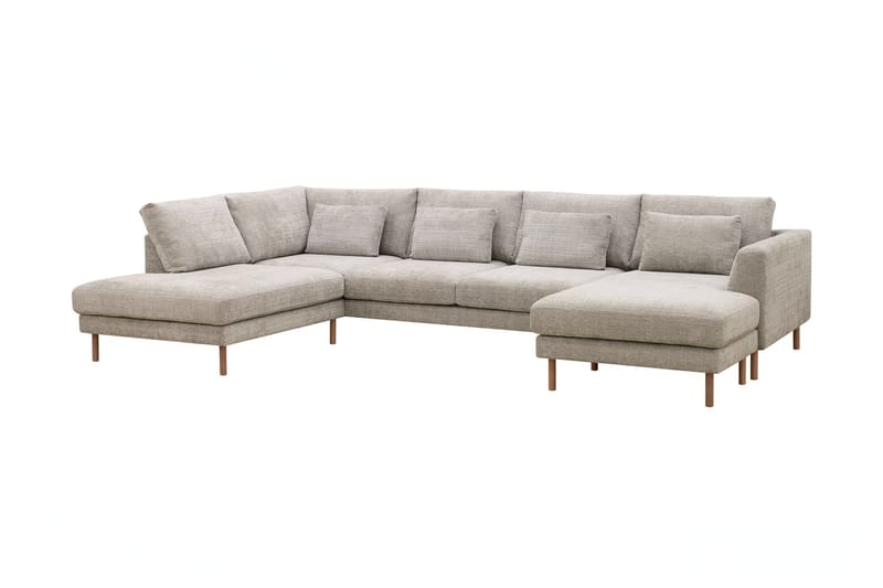 Florenz 4-sits U-Soffa med Divan Höger Grå/Beige - Möbler - Vardagsrum - Soffor - U-soffor