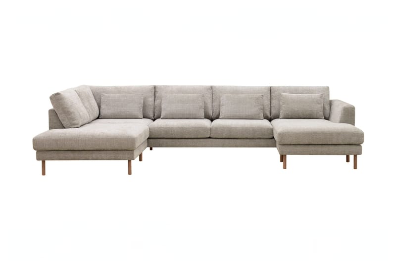 Florenz 4-sits U-Soffa med Divan Vänster Grå/Beige - Möbler - Vardagsrum - Soffor - U-soffor