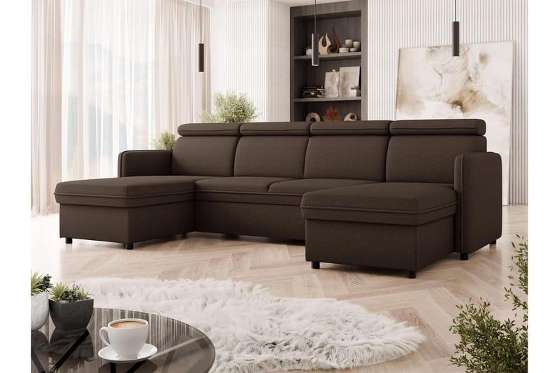 Fredrik Soffa Dubbeldivan 4-sits - Brun - Möbler - Vardagsrum - Soffor - U-soffor