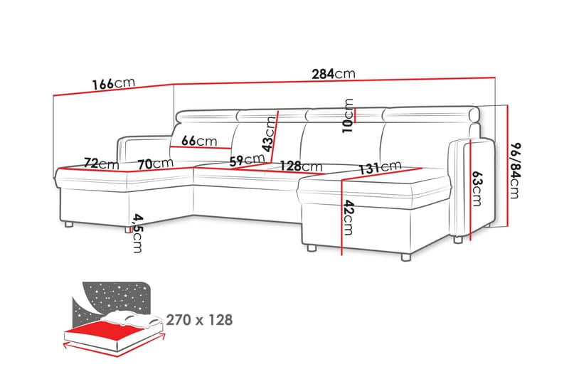 Fredrik Soffa Dubbeldivan 4-sits - Gul - Möbler - Vardagsrum - Soffor - U-soffor