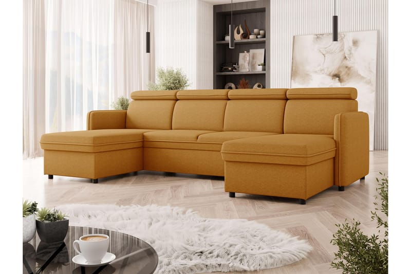 Fredrik Soffa Dubbeldivan 4-sits - Gul - Möbler - Vardagsrum - Soffor - U-soffor