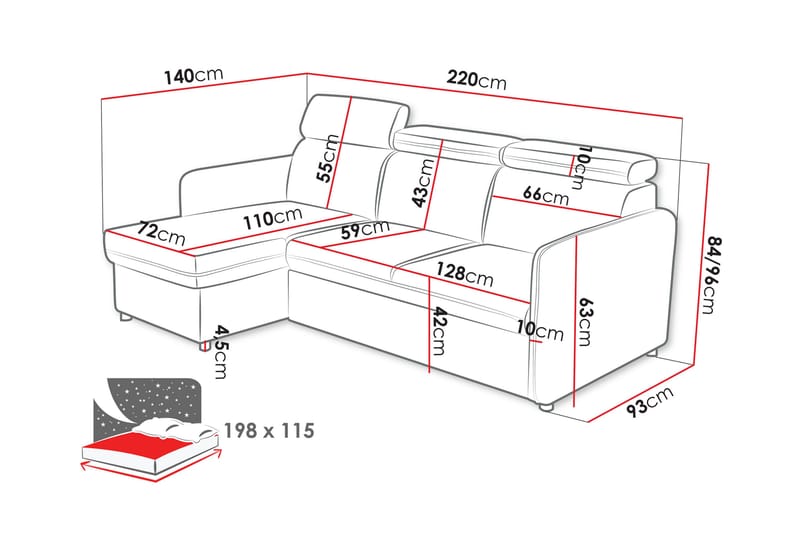 Fredrik Soffa med Divan 3-sits - Beige - Möbler - Vardagsrum - Soffor - Divansoffa & schäslong