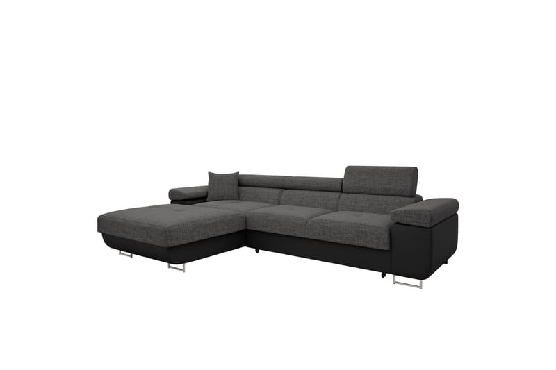 Gabina Soffa med Divan 3-sits - Grå/Svart - Möbler - Vardagsrum - Soffor - Divansoffa & schäslong