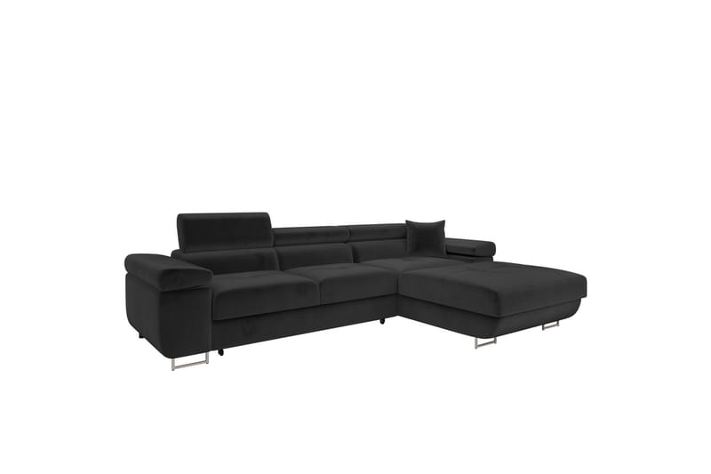 Gabina Soffa med Divan 3-sits - Svart - Möbler - Vardagsrum - Soffor - Divansoffa & schäslong