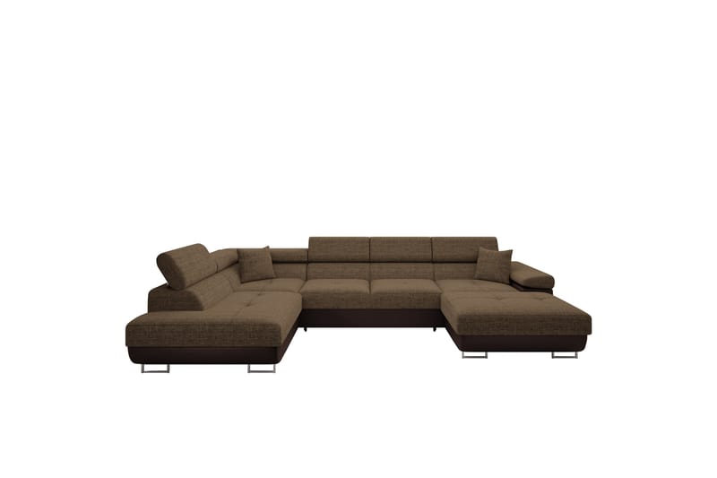 Gabina Soffa med Divan och Schäslong 4-sits - Brun - Möbler - Vardagsrum - Soffor - U-soffor