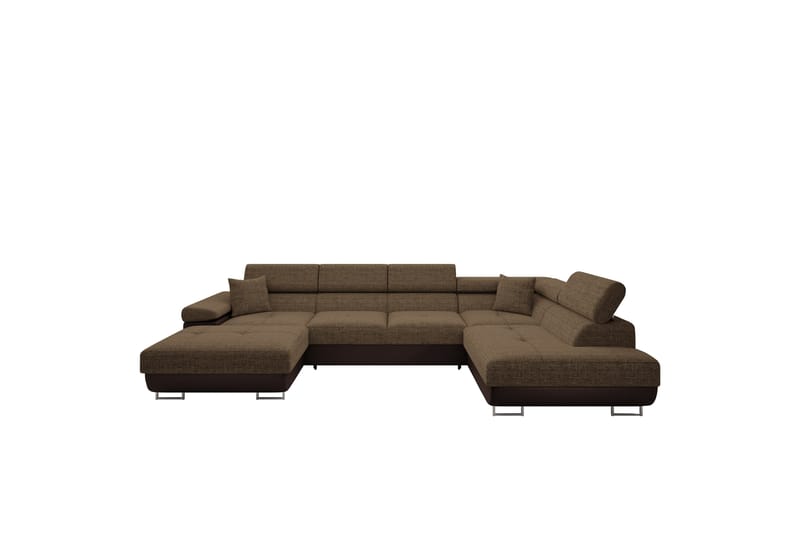 Gabina Soffa med Divan och Schäslong 4-sits - Brun - Möbler - Vardagsrum - Soffor - U-soffor