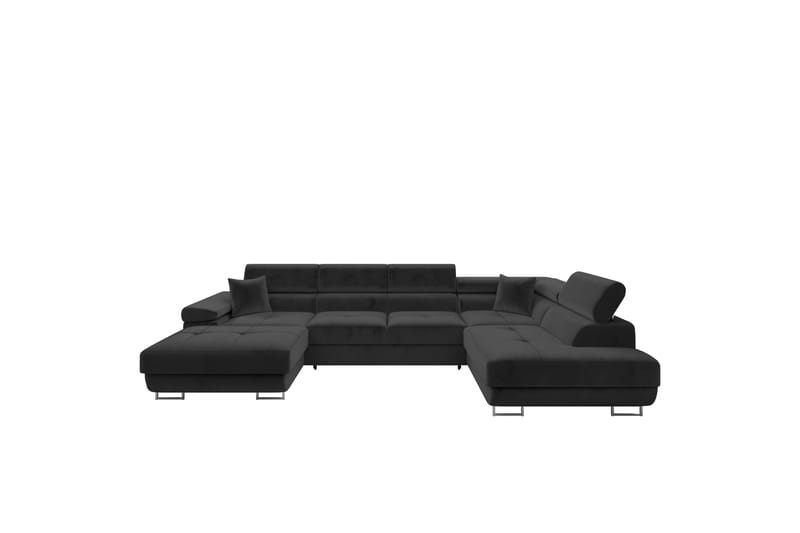 Gabina Soffa med Divan och Schäslong 4-sits - Svart - Möbler - Vardagsrum - Soffor - U-soffor