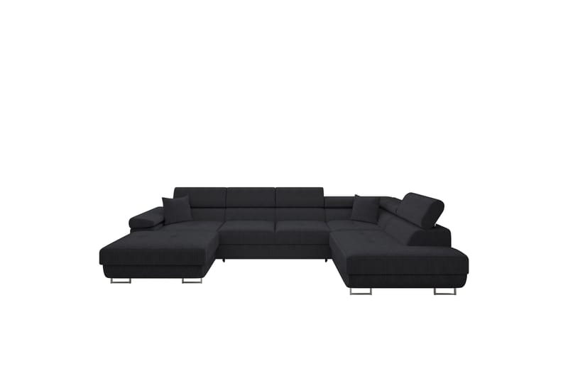 Gabina Soffa med Divan och Schäslong 4-sits - Svart - Möbler - Vardagsrum - Soffor - U-soffor