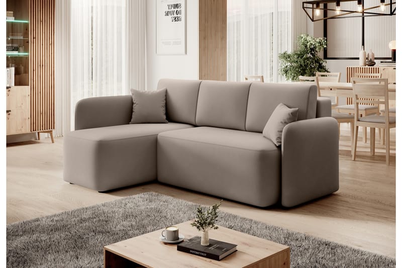 Hadson 3-sits Soffa med Divan Beige - Möbler - Vardagsrum - Soffor - Divansoffa & schäslong