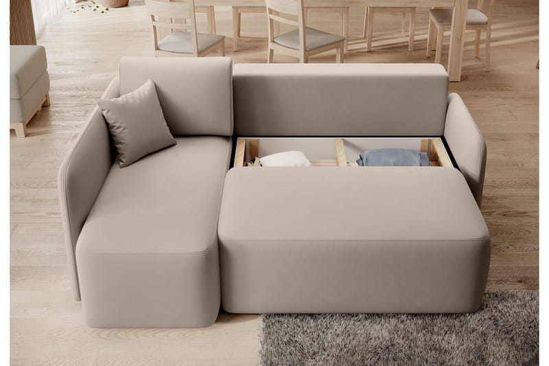 Hadson 3-sits Soffa med Divan Beige - Möbler - Vardagsrum - Soffor - Divansoffa & schäslong