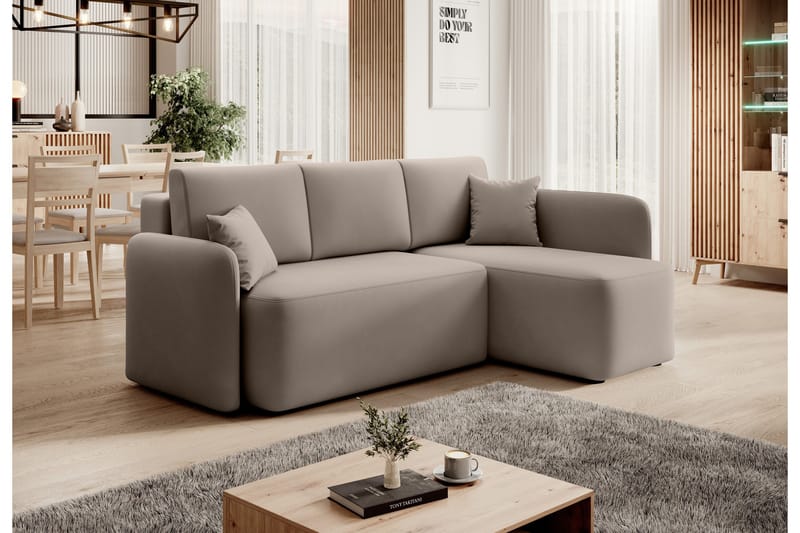 Hadson 3-sits Soffa med Divan Beige - Möbler - Vardagsrum - Soffor - Divansoffa & schäslong