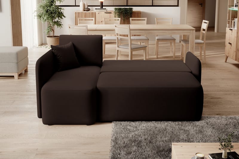 Hadson 3-sits Soffa med Divan Brun - Möbler - Vardagsrum - Soffor - Divansoffa & schäslong