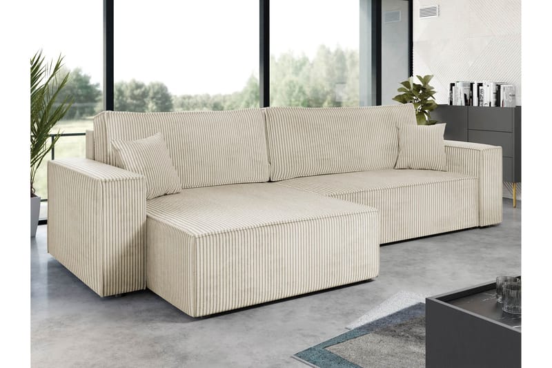 Hobson Soffa med Divan 3-sits - Beige - Möbler - Vardagsrum - Soffor - Divansoffa & schäslong