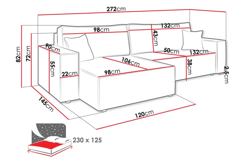 Hobson Soffa med Divan 3-sits - Grön - Möbler - Vardagsrum - Soffor - Divansoffa & schäslong