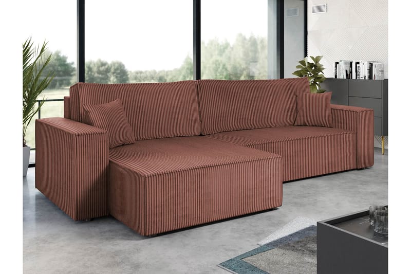 Hobson Soffa med Divan 3-sits - Rosa - Möbler - Vardagsrum - Soffor - Divansoffa & schäslong