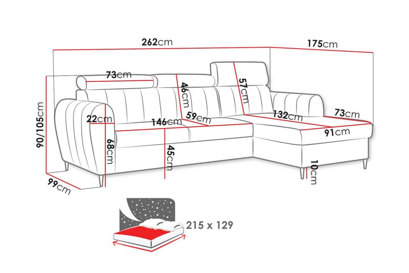 Hoffman Soffa med Divan 3-sits - Beige - Möbler - Vardagsrum - Soffor - Divansoffa & schäslong