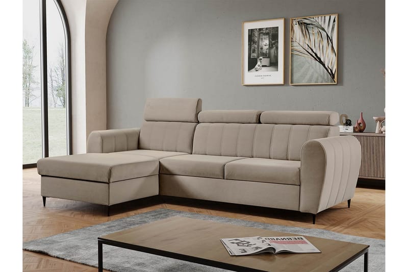 Hoffman Soffa med Divan 3-sits - Beige - Möbler - Vardagsrum - Soffor - Divansoffa & schäslong