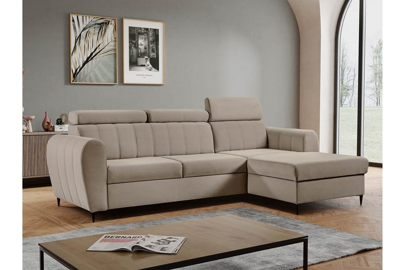 Hoffman Soffa med Divan 3-sits - Beige - Möbler - Vardagsrum - Soffor - Divansoffa & schäslong