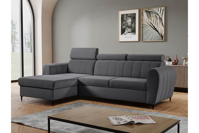 Hoffman Soffa med Divan 3-sits - Grå - Möbler - Vardagsrum - Soffor - Divansoffa & schäslong