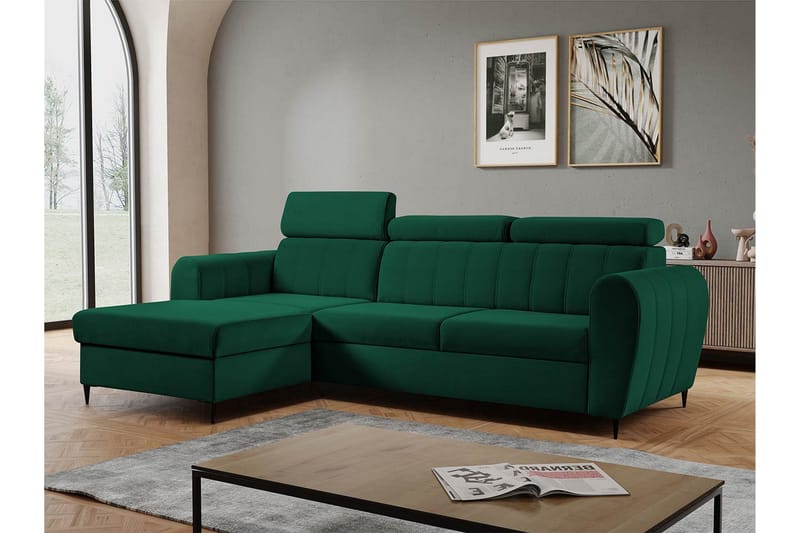 Hoffman Soffa med Divan 3-sits - Grön - Möbler - Vardagsrum - Soffor - Divansoffa & schäslong