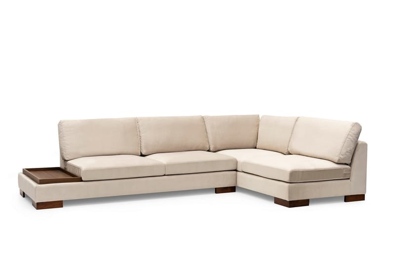 MARYLOUISE Soffa med Schäslong Höger Beige/Natur - Hörnsoffor