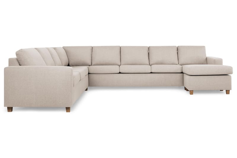 NEW YORK Hörnsoffa XXL med Divan Höger Beige - Möbler - Vardagsrum - Soffor - Hörnsoffor