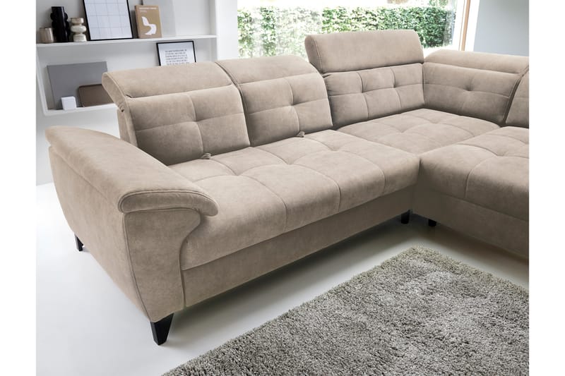 Inferne 5-sits Soffa med Schäslong Beige - Möbler - Vardagsrum - Soffor - Divansoffa & schäslong