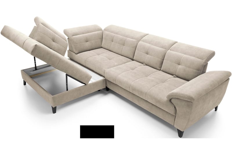 Inferne 5-sits Soffa med Schäslong Beige - Möbler - Vardagsrum - Soffor - Divansoffa & schäslong