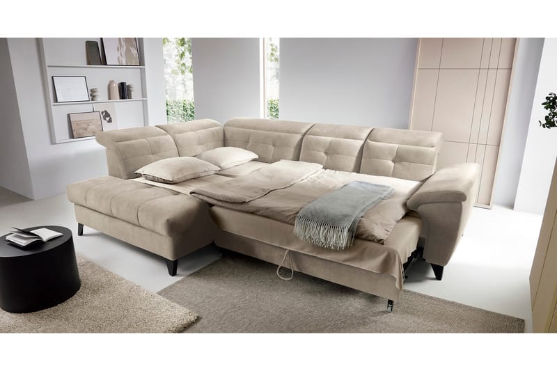 Inferne 5-sits Soffa med Schäslong Beige - Möbler - Vardagsrum - Soffor - Divansoffa & schäslong