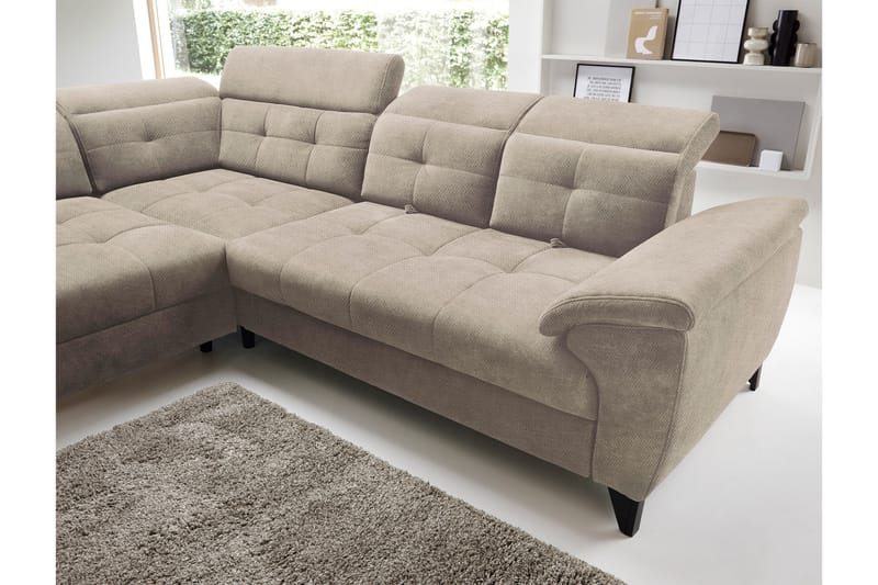 Inferne 5-sits Soffa med Schäslong Beige - Möbler - Vardagsrum - Soffor - Divansoffa & schäslong